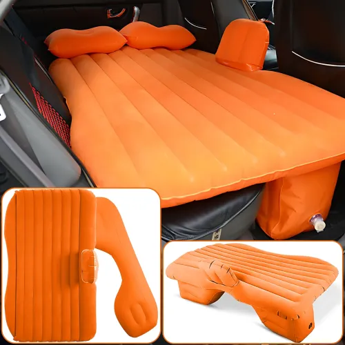 Надувной автомобильный матрас Car Mattress (140x87x45 см) с подушками, насосом 12V, велюровым покрытием