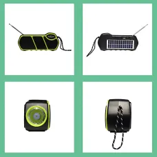 Портативна колонка із сонячною батареєю та ліхтарем CCLAMP CL-823 — Bluetooth, USB, SD, FM, 5 Вт, 1500 мА·год
