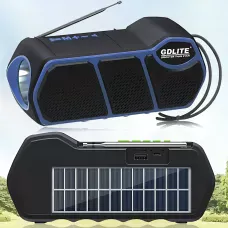 Портативна колонка із сонячною батареєю та ліхтарем CCLAMP CL-823 — Bluetooth, USB, SD, FM, 5 Вт, 1500 мА·год