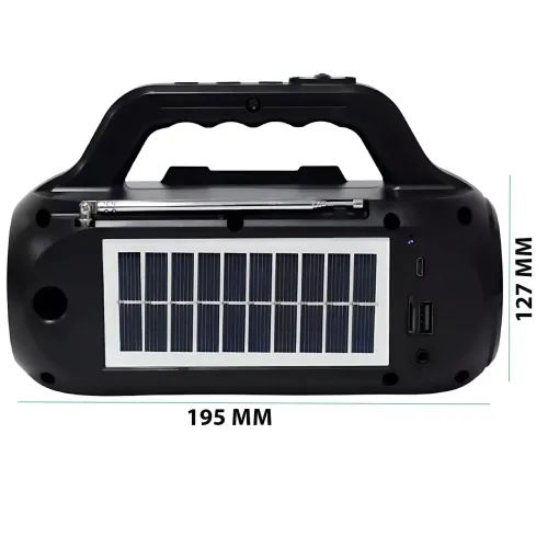 Портативна Bluetooth-колонка EASY POWER EP-516 — 15 Вт, ліхтарик, сонячна панель, USB, SD, FM, Bluetooth - фото 8