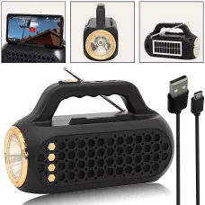 Портативна Bluetooth-колонка EASY POWER EP-516 — 15 Вт, ліхтарик, сонячна панель, USB, SD, FM, Bluetooth
