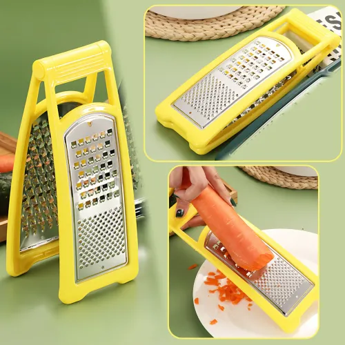 Тертка пластикова складана GRATER LY-320, 24.5×9.5 см, 150 г, ПП + неіржавка сталь 410, багатофункціональна Жовтий