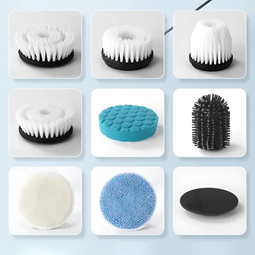 Електрична бездротова щітка-скруббер Cleaning brush AND1-33, 360° обертання, з насадками, Type-C, АКБ - фото 9