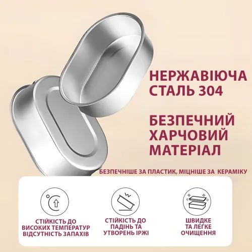 Двухъярусный ланч бокс, электрический, с подогревом, ланч-бокс Electric lunch box AND LY-800 1 л - фото 18