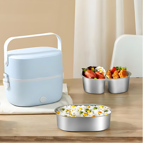 Двухъярусный ланч бокс, электрический, с подогревом, ланч-бокс Electric lunch box AND LY-800 1 л - фото 9