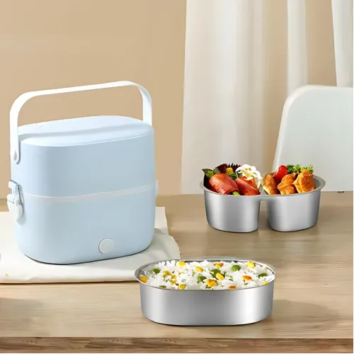 Двухъярусный ланч бокс, электрический, с подогревом, ланч-бокс Electric lunch box AND LY-800 1 л - фото 19