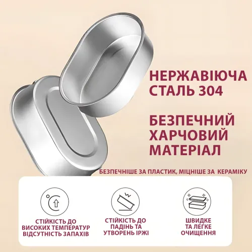 Двоярусний ланч бокс, електричний, з підігрівом, ланч-бокс Electric lunch box AND LY-800 1 л - фото 3