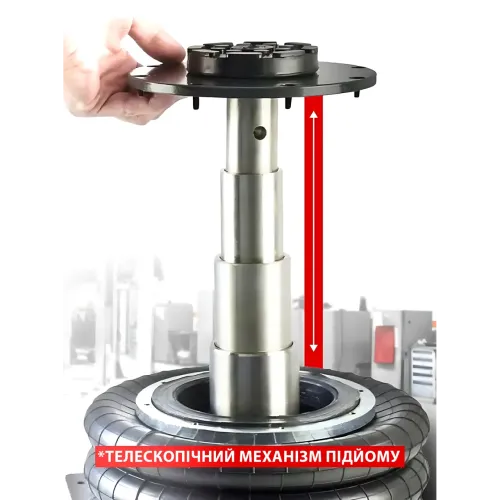 Пневматичний домкрат 3Т lifting jack AND 5T  — 145-400 мм, 6-12 барів, колеса, регульована ручка - фото 10