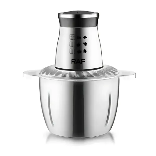 Подрібнювач продуктів RAF R.7030 — 1000W, 3L, неіржавка сталь, 4 леза, захист від перегрівання - фото 2
