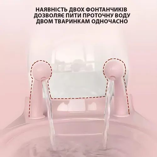 Автоматический фонтан-поилка для кошек и собак Улитка 521 – 4,5 л, USB, 2 струи, фильтрация, бесшумный насос - фото 5