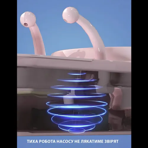 Автоматический фонтан-поилка для кошек и собак Улитка 521 – 4,5 л, USB, 2 струи, фильтрация, бесшумный насос - фото 6