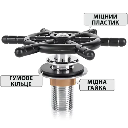 Кухонна мийка для склянок і келихів, ринзер для пітчера, ополіскувач у раковину (ABS, неіржавка сталь) - фото 5