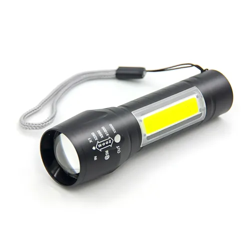 Фонарь тактический ручной аккумуляторный BL-511, USB с 3 режимами света и боковыми диодами CОВ - фото 2