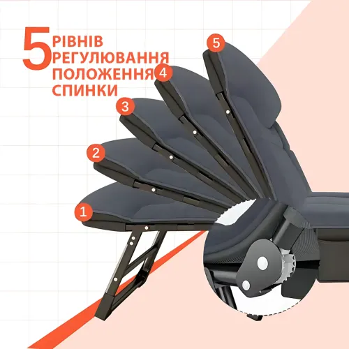 Раскладной туристический шезлонг 200×66×30 см – металлический каркас, до 120 кг, регулируемая спинка и ножки - фото 6