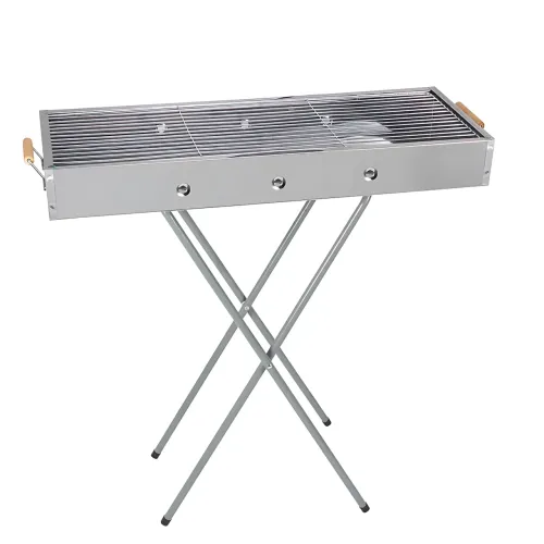 Мангал переносний BARBECUE TRAY 770T MD-008 809 — 78×30×78 см, решітка, складані ніжки, вентиляція - фото 3