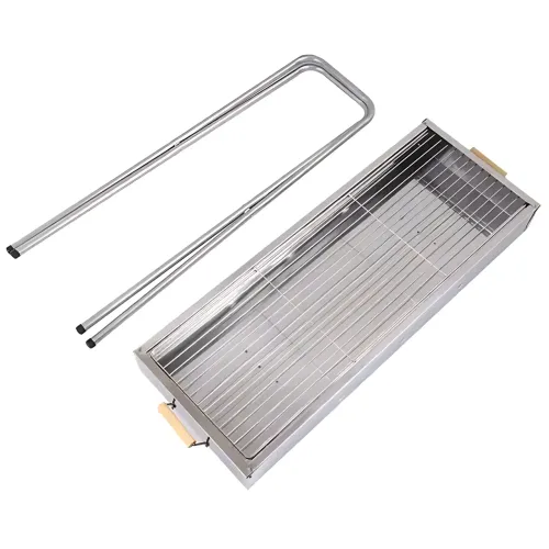 Мангал переносний BARBECUE TRAY 770T MD-008 809 — 78×30×78 см, решітка, складані ніжки, вентиляція - фото 10
