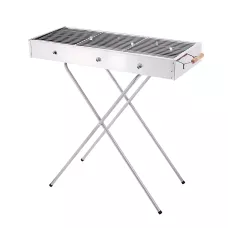 Мангал переносной BARBECUE TRAY 770SS MD-008 8009, 70×30×70 см, решётка, складные ножки, вентиляция