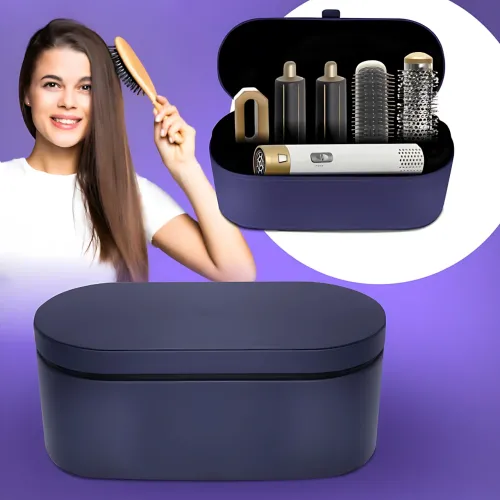 Фен-стайлер 5 в 1 Hot Air Styler 1200 Вт з іонізацією, температурою до 120 °C, 3 режими, у кейсі, шнур 2 м Блакитний - фото 7
