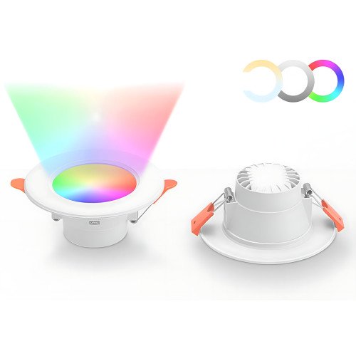 Умный LED светильник Tuya WiFi 10Вт Ø115мм встраиваемый, 2700–6500K, диммируемый, голосовое управление - фото 3
