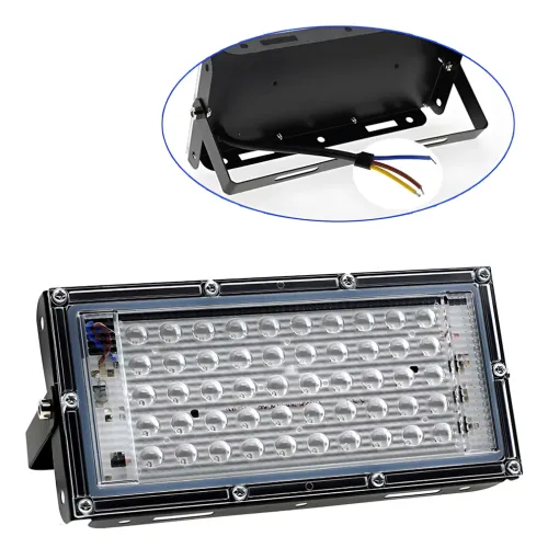 Прожектор LED LIGHT 220 V 50 W | 6500 K, IP65, холодний білий, 50 діодів, настінне кріплення, ручка та петля - фото 3