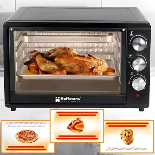 Електродуховка Hoffmans Electronics HM-751 — 2000 Вт, 45 л, таймер 60 хв, 4 ТЕНи, терморегулятор