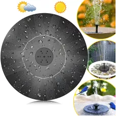 Садовий фонтан Solar Fountain, 5 режимів розпилення, без батарейок, Ø 15 см, пластик + метал, висота 40 см