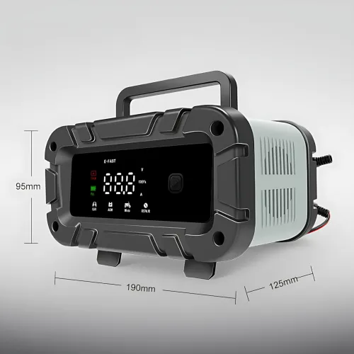 Автомобільний пуско-зарядний пристрій E-fast TK-400, 12 В, 96 Вт, для акумуляторів 2-150 А·год, з дисплеєм - фото 10