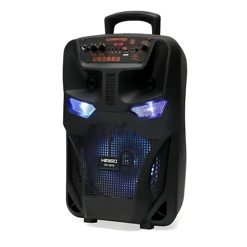 Портативна Bluetooth-колонка з караоке Kimiso QS5805, 8, 12 Вт, FM, мікрофон, USB/TF, AUX, HDMI, світломузка - фото 4