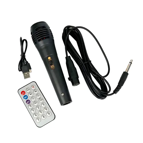 Колонка Kimiso QS-3810 15Вт, караоке + микрофон, светомузыка, Bluetooth/FM/USB/TF/AUX, аккумулятор - фото 7