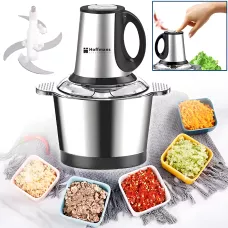 Измельчитель кухонный Hoffmans HM-8829, 1000 Вт, 3 л, мясорубка, нержавеющая сталь, 3 скорости