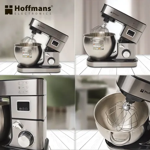 Планетарний міксер Hoffmans HM-8081 1600 Вт, тістоміс із чашею 12 л, 6 швидкостей, 3 насадки, турборежим - фото 10