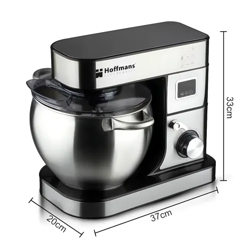 Планетарний міксер Hoffmans HM-8081 1600 Вт, тістоміс із чашею 12 л, 6 швидкостей, 3 насадки, турборежим - фото 9