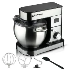 Планетарний міксер Hoffmans HM-8081 1600 Вт, тістоміс із чашею 12 л, 6 швидкостей, 3 насадки, турборежим