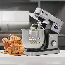 Миксер планетарный Hoffmans HM-8082, тестомес 15 л, 2000 Вт, 6 скоростей, металл, 3 насадки