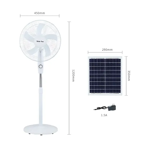 Вентилятор Solar Fun MNJ-168 16, 15 Вт, із сонячною панеллю 12 Вт і димером, акумулятор 12000 мА·год - фото 7