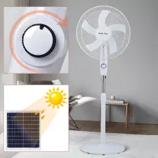 Вентилятор Solar Fun MNJ-168 16, 15 Вт, із сонячною панеллю 12 Вт і димером, акумулятор 12000 мА·год