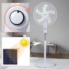 Вентилятор Solar Fun MNJ-168 16, 15 Вт, с солнечной панелью 12 Вт и диммером, аккумулятор 12000 мАч
