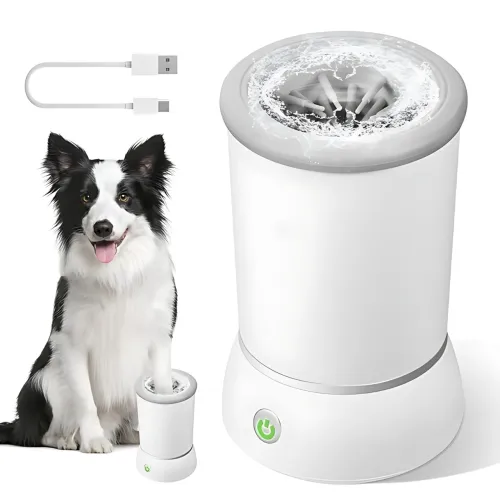 Автоматична лапомийка для собак і кішок PET FOOT WASH 827-6, 2000 мА·год, USB заряджання, щетинки із силікону - фото 3