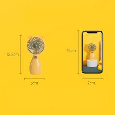 Мини-вентилятор портативный USB, 3 скорости, 2.5 Вт, тихий (до 30 дБ), съёмная решётка, подставка для телефона Белый