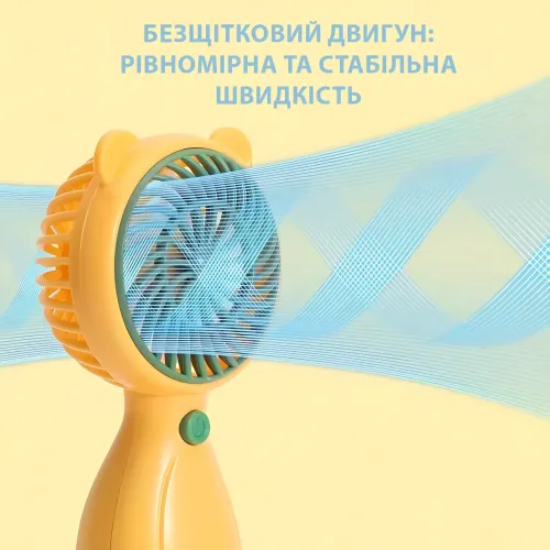 Мінівентилятор портативний USB, 3 швидкості, 2.5 Вт, тихий (до 30 дБ), знімна решітка, підставка для телефона Білий - фото 4