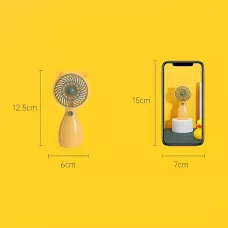 Мінівентилятор портативний USB, 3 швидкості, 2.5 Вт, тихий (до 30 дБ), знімна решітка, підставка для телефона Зелений