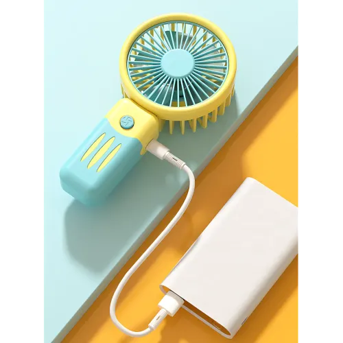 Портативний мінівентилятор JX-991 2 Вт з акумулятором, 3 швидкостями, usb-зарядкою, тримачем для телефона - фото 3