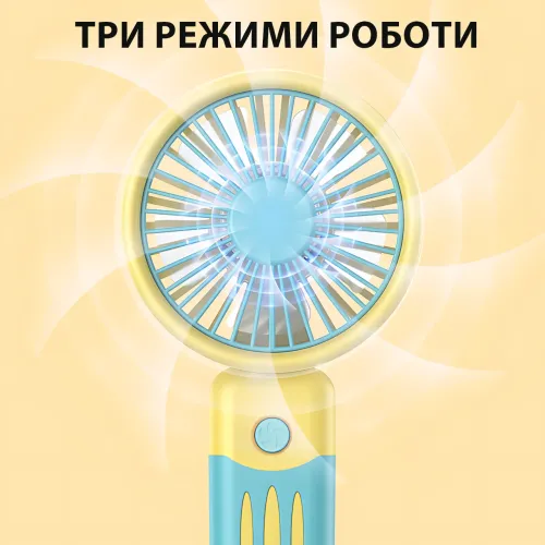 Портативний мінівентилятор JX-991 2 Вт з акумулятором, 3 швидкостями, usb-зарядкою, тримачем для телефона Кораловий - фото 5