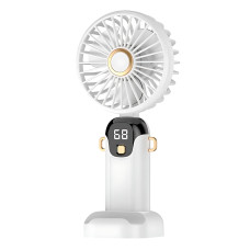 Портативний вентилятор JX-995 з 3 швидкостями обдування, LED-дисплеєм, USB заряджанням і підставкою для телефона