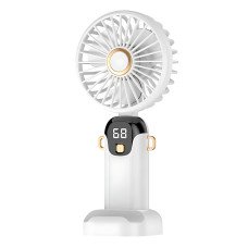 Портативний вентилятор JX-995 з 3 швидкостями обдування, LED-дисплеєм, USB заряджанням і підставкою для телефона
