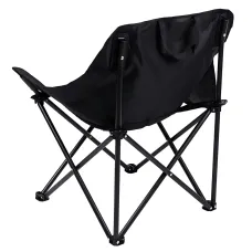 Складной кемпинговый стул Moon Chair со спинкой и карманом, оксфорд и углеродистая сталь, до 120 кг, с чехлом Серый