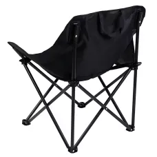 Складаний кемпінговий стілець Moon Chair зі спинкою та кишенею, оксфорд і вуглецева сталь, до 120 кг, з чохлом Сірий