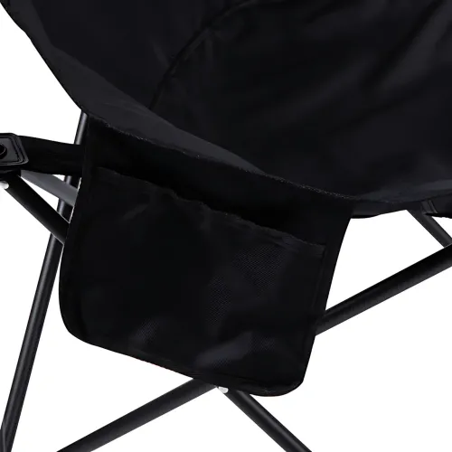 Складаний кемпінговий стілець Moon Chair зі спинкою та кишенею, оксфорд і вуглецева сталь, до 120 кг, з чохлом Сірий - фото 5