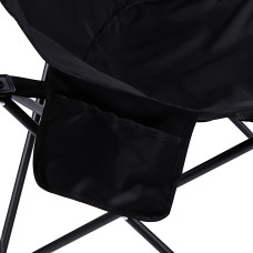 Складной кемпинговый стул Moon Chair со спинкой и карманом, оксфорд и углеродистая сталь, до 120 кг, с чехлом Коричневый