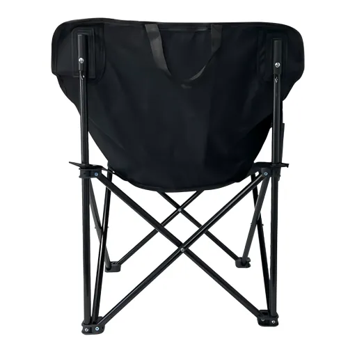 Складаний кемпінговий стілець Moon Chair зі спинкою та кишенею, оксфорд і вуглецева сталь, до 120 кг, з чохлом Коричневий - фото 3
